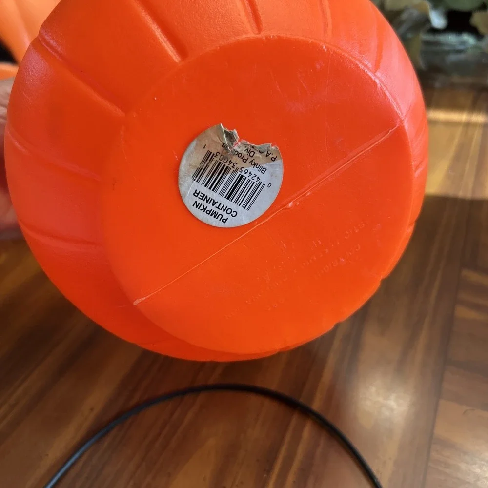 Vintage 80's Trick‎ Or Treat Pumpkin Plastic With Handle Small